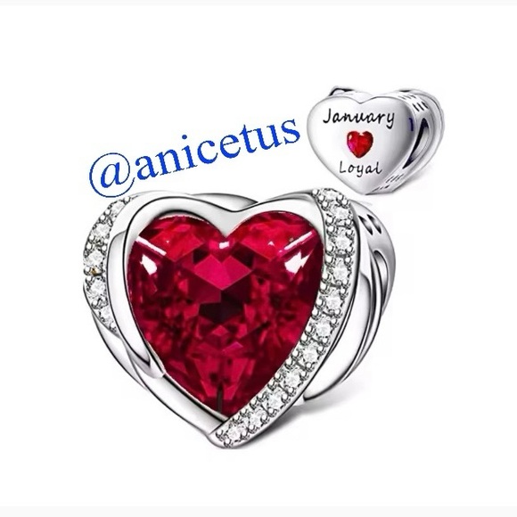 NWOT S925 Sterling Silver January Birthstone CZ Charm - Picture 6 of 7